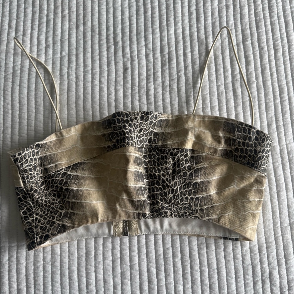 I.AM.GIA snake skin crop top XS Great